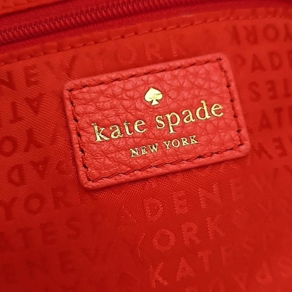 KATE SPADE Jackson Coral Pebble Leather Flap Shoulder Bag